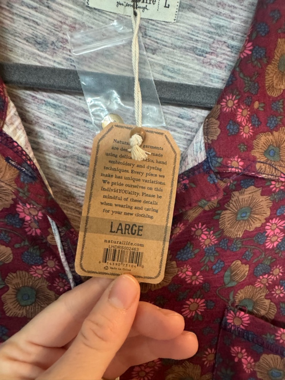 Natural Life Women’s L Christa Maxi Dress Comfort Boho Eclectic Romantic Prarie - Picture 6 of 9